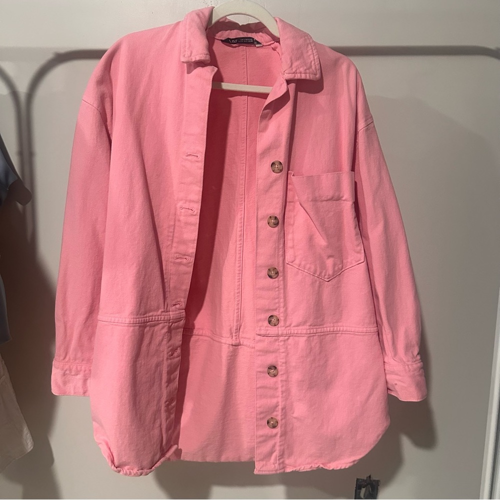 Zara Pink Jean Jacket for Women